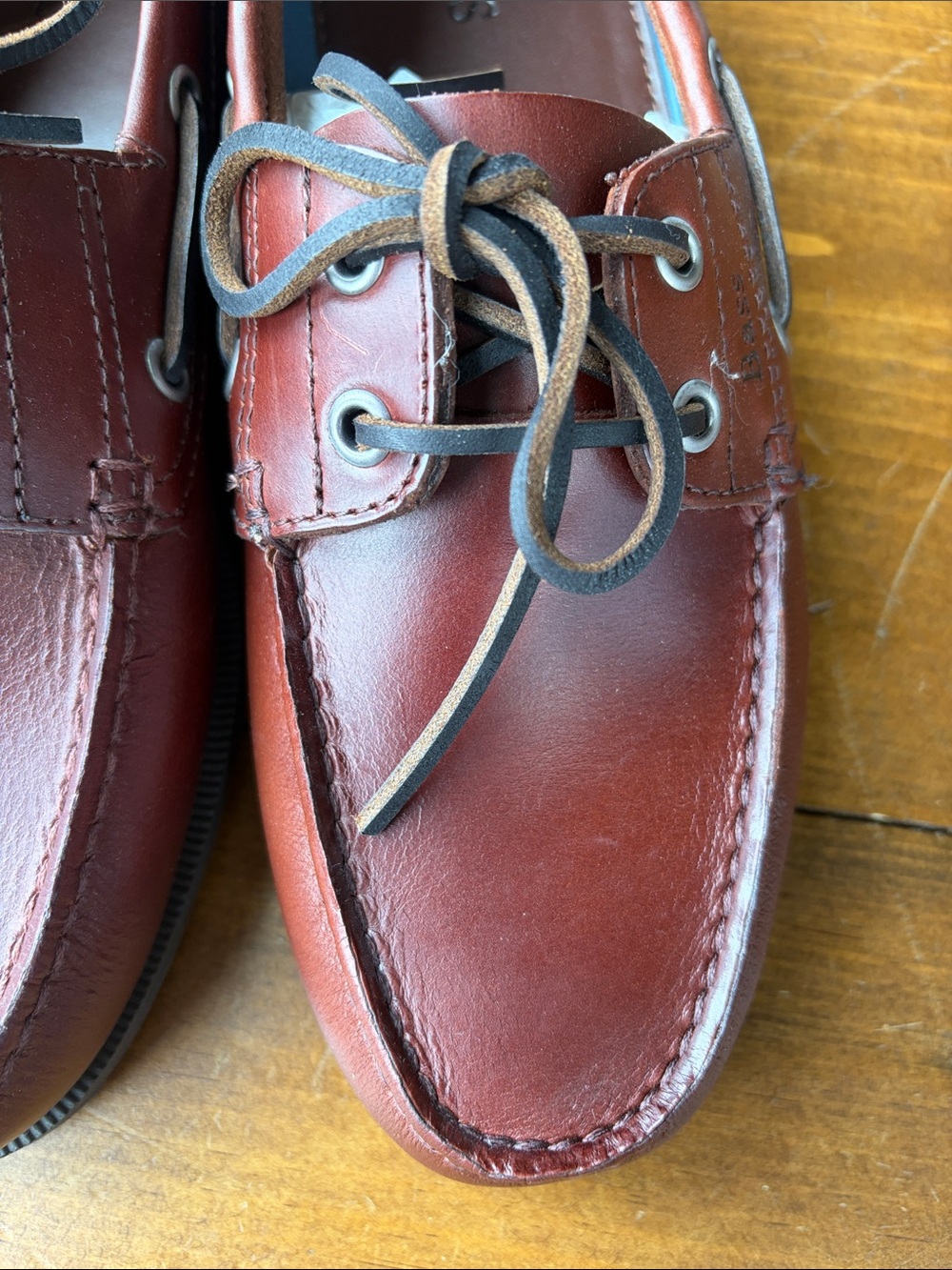 Bass Seafarer Brown Boat Shoe Slip On Sz 9 - Picture 9 of 13